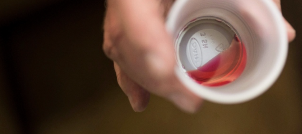 methadone dose in plastic cup