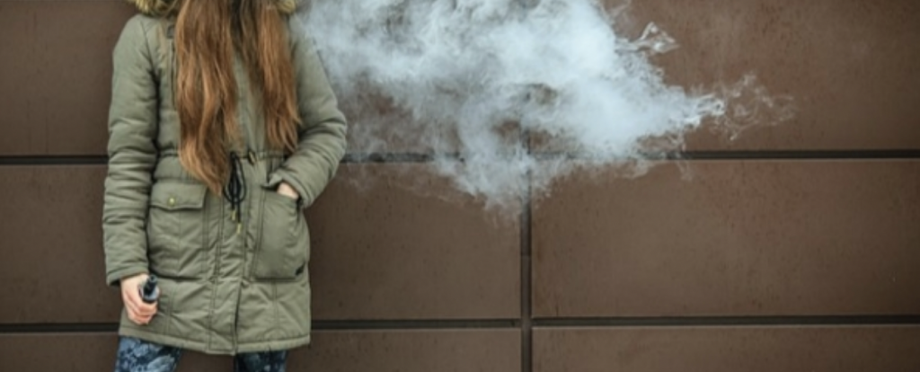 young person vaping