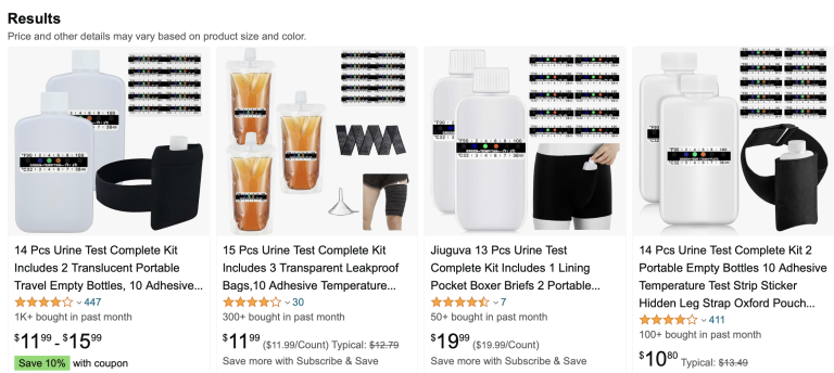 ads for urine drug screen cheat devices
