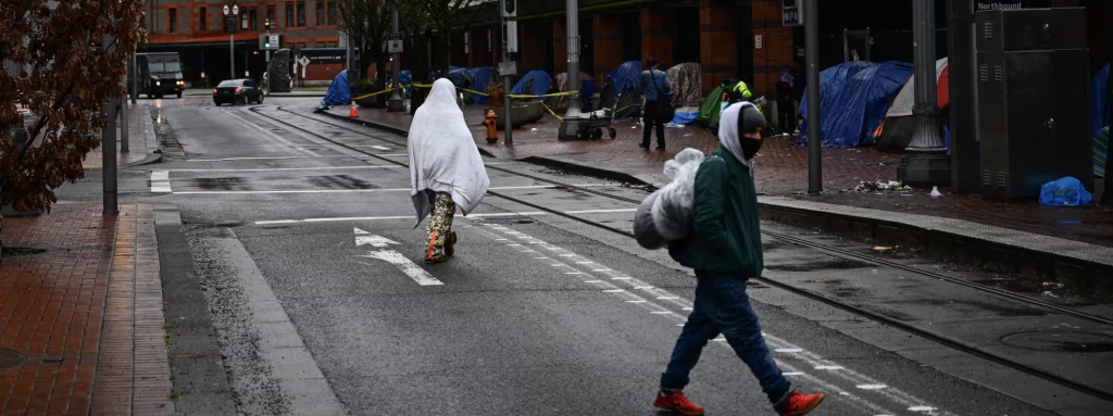Street scene in Portland Oregon