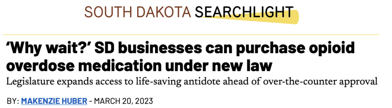 South Dakota news article headline