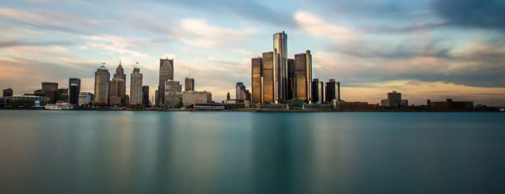 Michigan city skyline