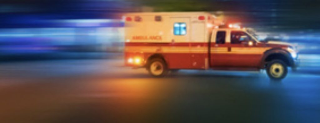 Speeding ambulance