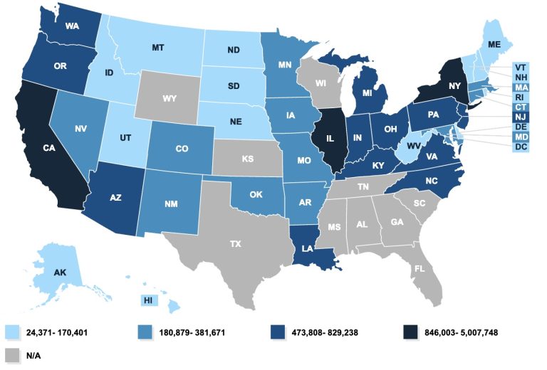 Graphic Medicaid enrollment expansion by state