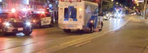 Emergency response vehicles on a Toronto street