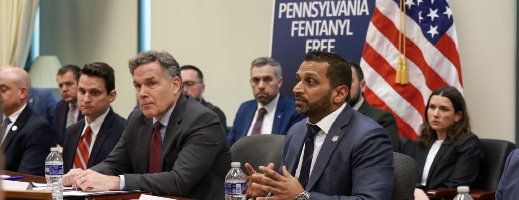 Pennsylvania and federal officials at a roundtable meeting on the opioid crisis