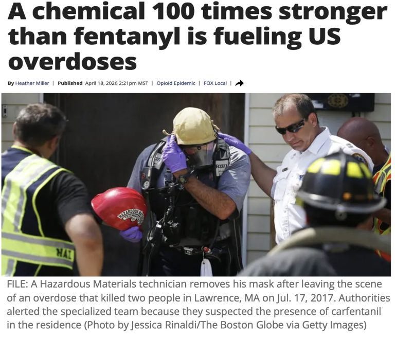 Fox News headline with image described by caption