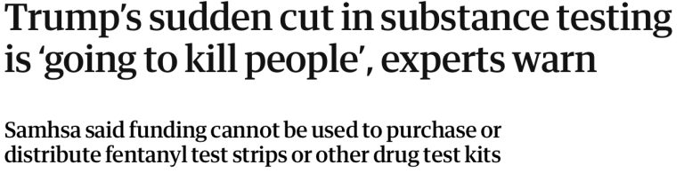 headline from The Guardian