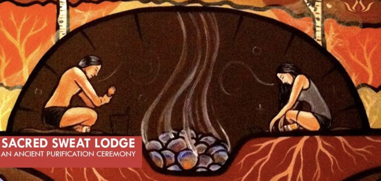 image of a native sweat lodge inside